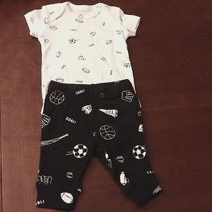 Adorable Newborn Boys Sports Onesie & bottoms